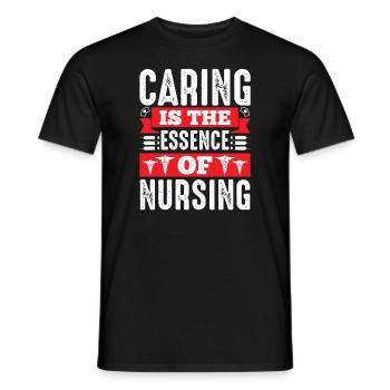 Fürsorge ist das Wesen einer Krankenschwester - Männer T-Shirt - Schwarz - Vorne - AI Model Male 178 light (178cm)