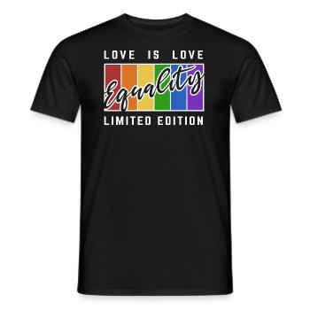Equality Limited Edition LGBTQI Gay Pride - Männer T-Shirt - Schwarz - Vorne - AI Model Male 178 light (178cm)