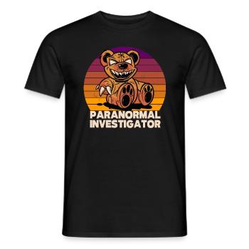 Ghost Hunting Paranormal Investigator - Men's T-Shirt - black - Front - AI Model Male 178 light (178cm)