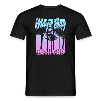 Maya Bay Thaïlande - T-shirt homme - noir - Devant - AI Model Male 178 light (178cm)