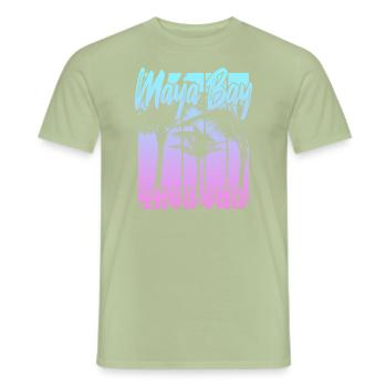 Maya Bay Thailand - Men's T-Shirt - sage - Front - AI Model Male 178 light (178cm)