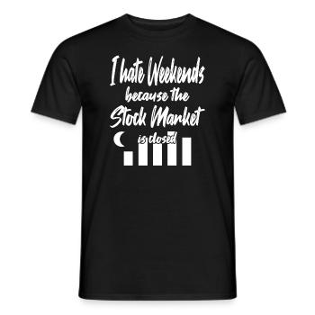 Stock Market is Closed - Männer T-Shirt - Schwarz - Vorne - AI Model Male 178 light (178cm)