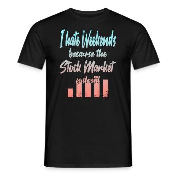 Stock Market is Closed - Männer T-Shirt - Schwarz - Vorne - AI Model Male 178 light (178cm)