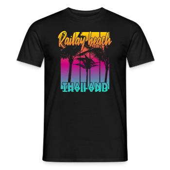 Railay Beach Thailand - Männer T-Shirt - Schwarz - Vorne - AI Model Male 178 light (178cm)