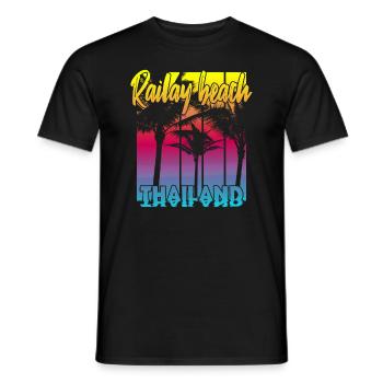 Railay Beach Thailand - Männer T-Shirt - Schwarz - Vorne - AI Model Male 178 light (178cm)