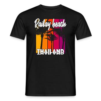 Railay Beach Thailand - Männer T-Shirt - Schwarz - Vorne - AI Model Male 178 light (178cm)