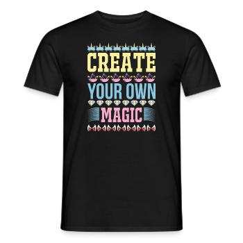 Erschaffe deine eigene Magie Unicorn - Männer T-Shirt - Schwarz - Vorne - AI Model Male 178 light (178cm)