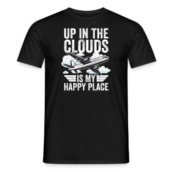Zitat für fliegende Berufspiloten Retro Flugzeug - Männer T-Shirt - Schwarz - Vorne - AI Model Male 178 light (178cm)