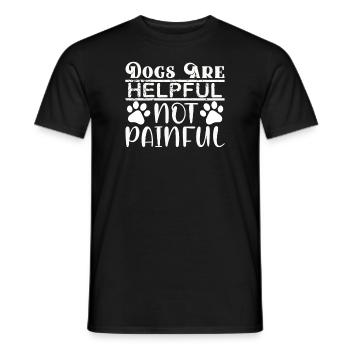 Dogs are Helpful - Men's T-Shirt - black - Front - AI Model Male 178 light (178cm)
