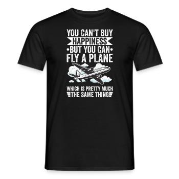 Professional Pilot Flight License Pilot - Men's T-Shirt - black - Front - AI Model Male 178 light (178cm)