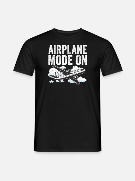 Retro-Flugzeugflugzeug Pilot Berufspiloten - Männer T-Shirt - Schwarz