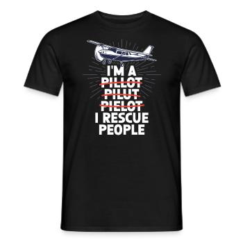 Erreur de pilote pour un pilote de recherche et de sauvetage - T-shirt homme - noir - Devant - AI Model Male 178 light (178cm)
