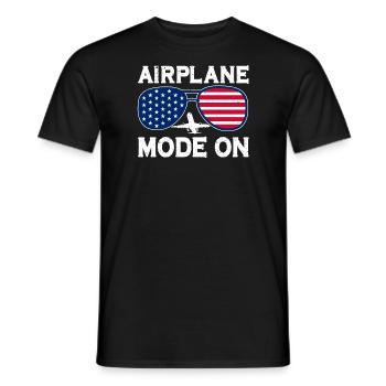 Airplane Fashion Airplane Pilot Saying - Men's T-Shirt - black - Front - AI Model Male 178 light (178cm)