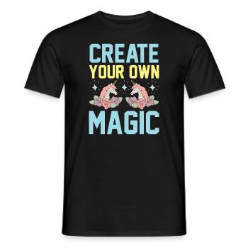 Erschaffe deine eigene Magie Unicorn - Männer T-Shirt - Schwarz - Vorne - AI Model Male 178 light (178cm)