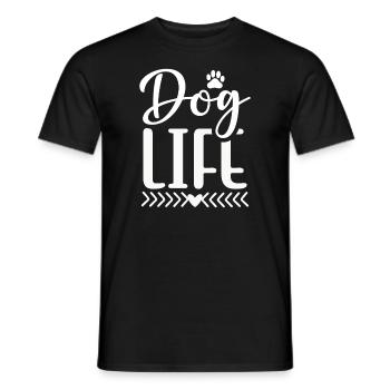 Dog Life - Men's T-Shirt - black - Front - AI Model Male 178 light (178cm)