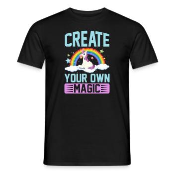 Erschaffe deine eigene Magie Unicorn - Männer T-Shirt - Schwarz - Vorne - AI Model Male 178 light (178cm)