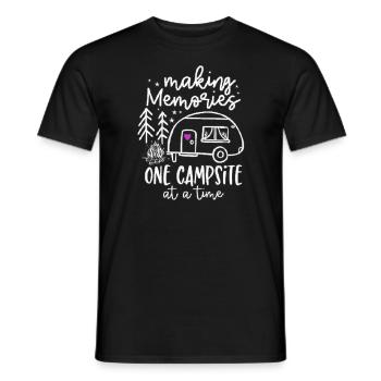 Camping Erinnerungen - Männer T-Shirt - Schwarz - Vorne - AI Model Male 178 light (178cm)