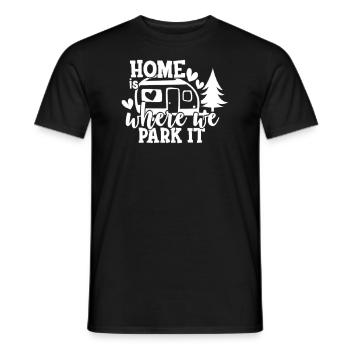 Zuhause ist, wo wir es parken Wandershirt - Männer T-Shirt - Schwarz - Vorne - AI Model Male 178 light (178cm)