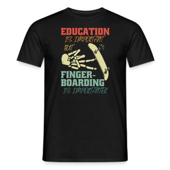 Fingerboard Finger Skateboard - T-shirt homme - noir - Devant - AI Model Male 178 light (178cm)