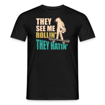 Fingerboard Finger Skateboarding Fingerboarding - Männer T-Shirt - Schwarz - Vorne - AI Model Male 178 light (178cm)