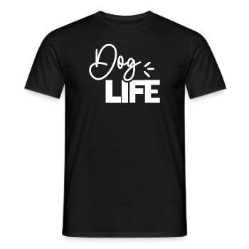 Dog Life - Men's T-Shirt - black - Front - AI Model Male 178 light (178cm)