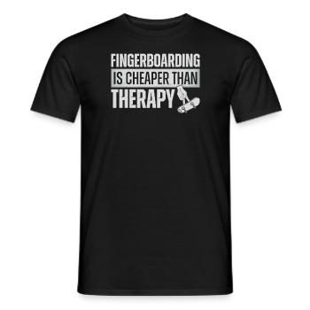Fingerboard Finger Skateboarding Fingerboarding - Männer T-Shirt - Schwarz - Vorne - AI Model Male 178 light (178cm)