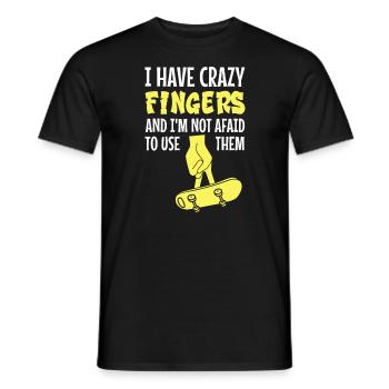 Fingerboard Finger Skateboarding Fingerboarding - Männer T-Shirt - Schwarz - Vorne - AI Model Male 178 light (178cm)