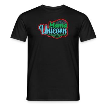 Mama Einhorn Licorne - T-shirt homme - noir - Devant - AI Model Male 178 light (178cm)