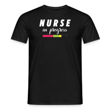 Krankenschwester in Arbeit - Männer T-Shirt - Schwarz - Vorne - AI Model Male 178 light (178cm)