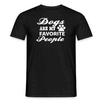 Les chiens sont mes personnes préférées - T-shirt homme - noir - Devant - AI Model Male 178 light (178cm)