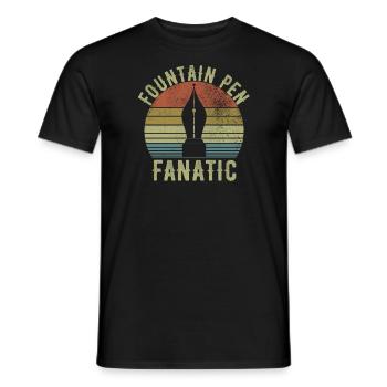 Stylo plume Stylo plume Encre Dicton Calligraphie - T-shirt homme - noir - Devant - AI Model Male 178 light (178cm)
