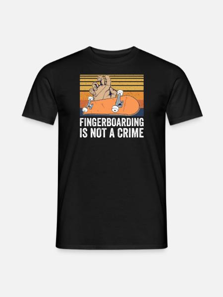 Fingerboard Finger Skateboarding Fingerboarding - Men's T-Shirt - black