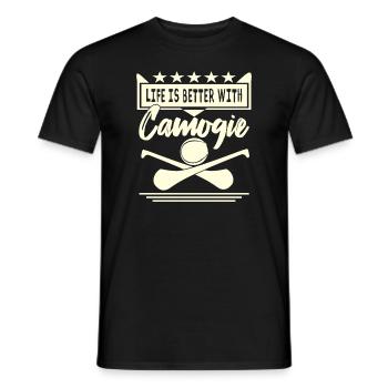 Life is better with Camogie - Männer T-Shirt - Schwarz - Vorne - AI Model Male 178 light (178cm)