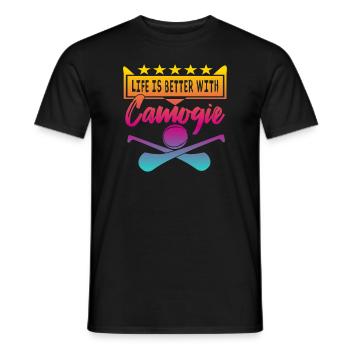 Life is better with Camogie - Männer T-Shirt - Schwarz - Vorne - AI Model Male 178 light (178cm)