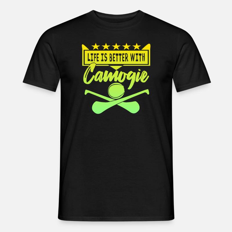 Life is better with Camogie - Männer T-Shirt - Schwarz