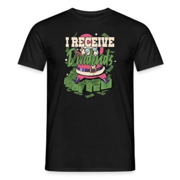I Receive Dividends - Men's T-Shirt - black - Front - AI Model Male 178 light (178cm)