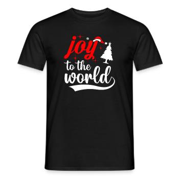 Joie pour le monde - T-shirt homme - noir - Devant - AI Model Male 178 light (178cm)