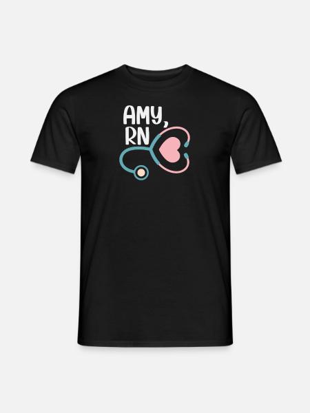Krankenschwester Amy RN - Männer T-Shirt - Schwarz