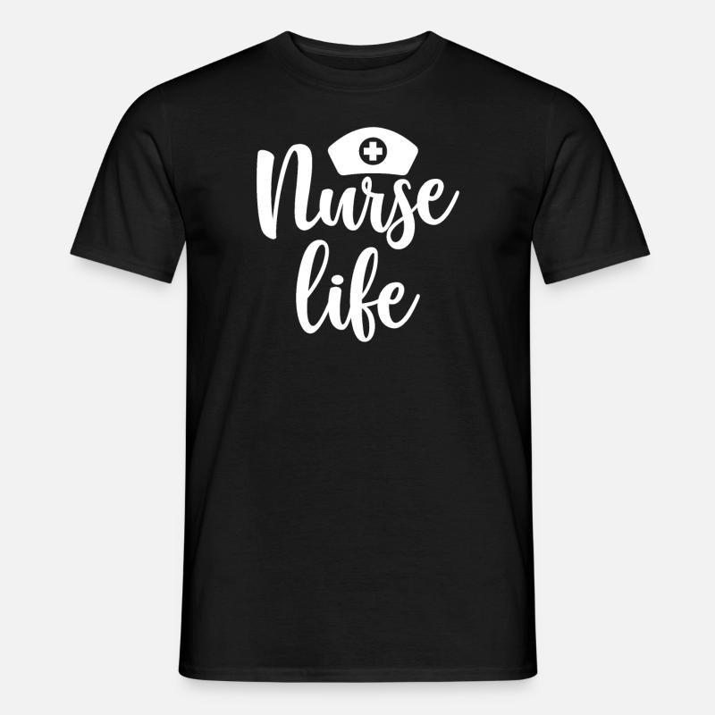 Krankenschwester Leben - Männer T-Shirt - Schwarz