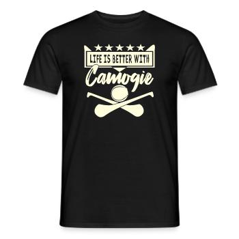 Life is better with Camogie - Männer T-Shirt - Schwarz - Vorne - AI Model Male 178 light (178cm)