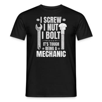 C’est difficile d’être mécanicien - T-shirt homme - noir - Devant - AI Model Male 178 light (178cm)