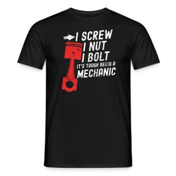 C’est difficile d’être mécanicien - T-shirt homme - noir - Devant - AI Model Male 178 light (178cm)