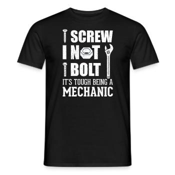 C’est difficile d’être mécanicien - T-shirt homme - noir - Devant - AI Model Male 178 light (178cm)