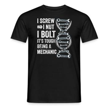 C’est difficile d’être mécanicien - T-shirt homme - noir - Devant - AI Model Male 178 light (178cm)