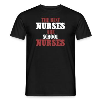 Best Nurses School Nurses - Men's T-Shirt - black - Front - AI Model Male 178 light (178cm)