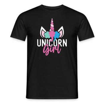 Licorne Fille Licorne - T-shirt homme - noir - Devant - AI Model Male 178 light (178cm)