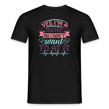 INFIRMIÈRE Infirmière - T-shirt homme - noir - Devant - AI Model Male 178 light (178cm)