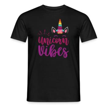 Einhorn Unicorn Vibes - T-shirt homme - noir - Devant - AI Model Male 178 light (178cm)