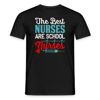 Besten Krankenschwestern Schulkrankenschwestern - Männer T-Shirt - Schwarz - Vorne - AI Model Male 178 light (178cm)