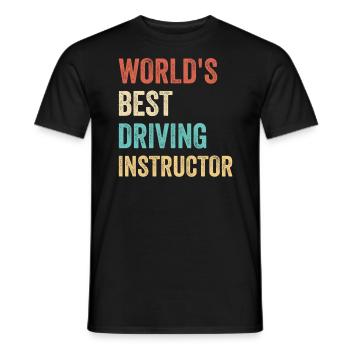 Weltbester Fahrlehrer Fahrschule - Männer T-Shirt - Schwarz - Vorne - AI Model Male 178 light (178cm)
